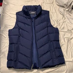 medium Lands’ End blue vest